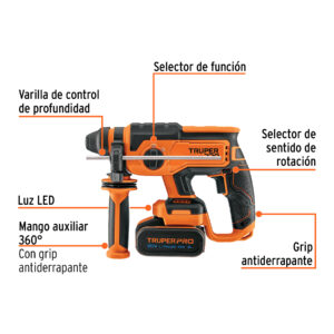 Alternative view of Rotomartillo SDS Plus/destornillador 20V, 2 J, 1 batería 4Ah