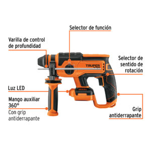 Alternative view of Rotomartillo SDS Plus/destornillador 20V, 2J, sin accesorios