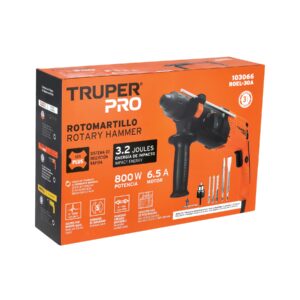 Rotomartillo SDS Plus/destornillador 3.2 J, 800W, TRUPER PRO - Imagen 4