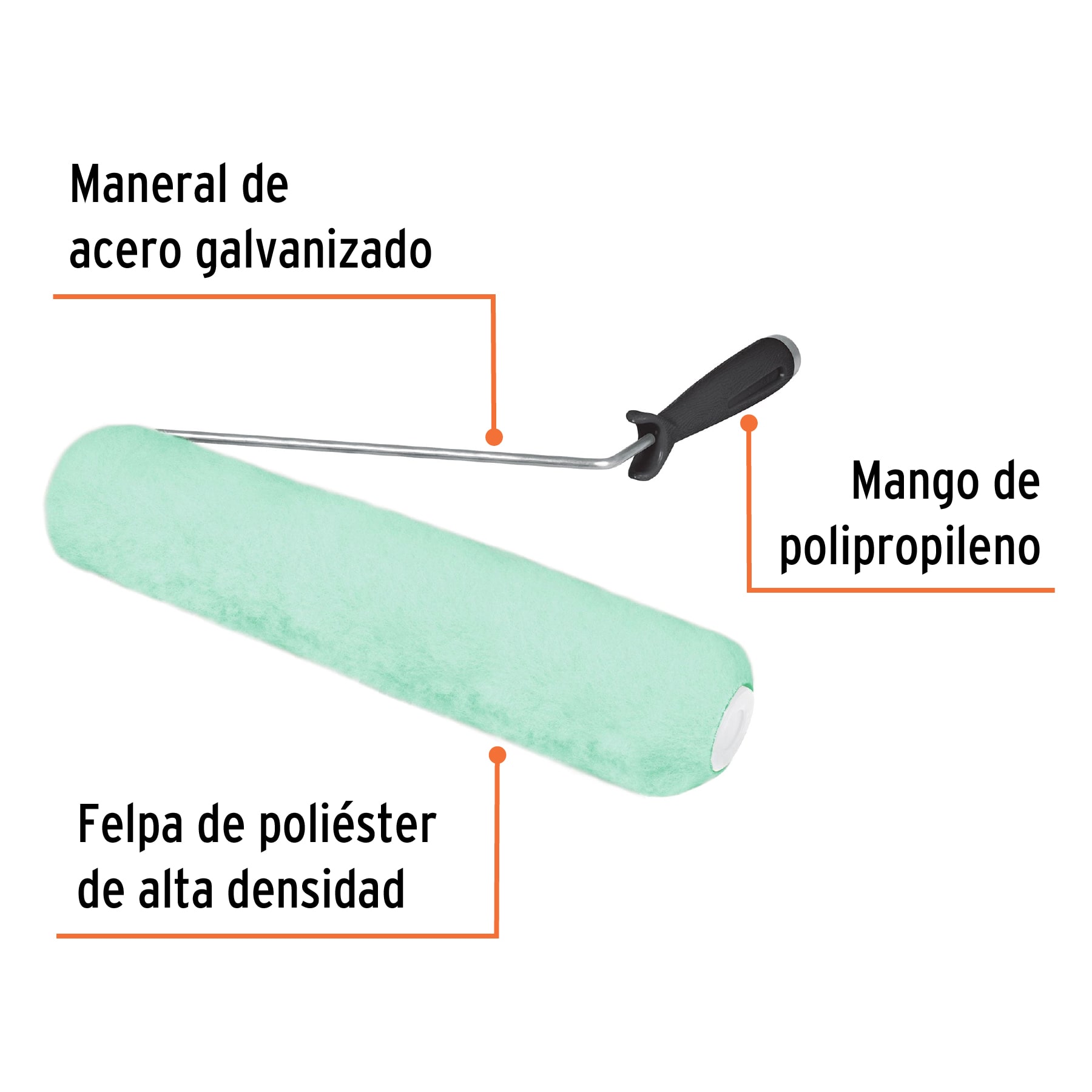 Rodillo para pintar 12 x 5/8' superficies poco rugosas - Imagen 2