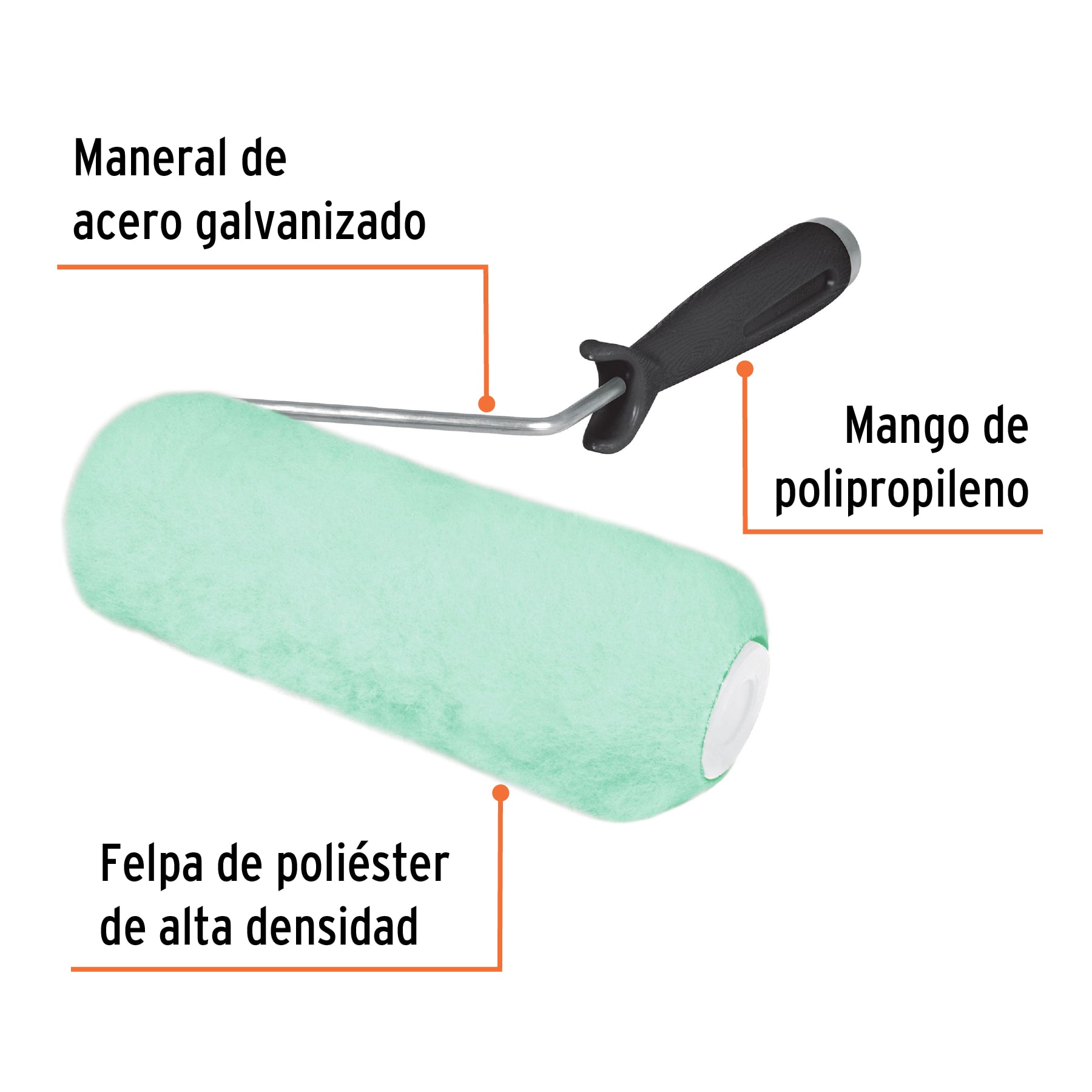 Rodillo para pintar 7 x 5/8' superficies poco rugosas - Imagen 2