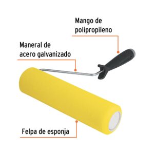 Rodillo para pintar 9 x 3/8' de esponja, superficies lisas - Imagen 2