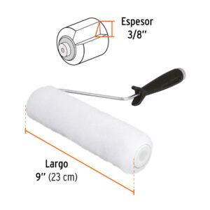 Rodillo para pintar 9 x 3/8' superficies lisas, TRUPER - Imagen 4