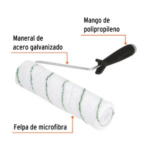Alternative view of Rodillo para pintar 9 x 3/8' microfibra, sup. poco rugosas