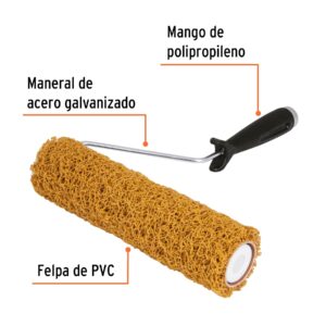 Rodillo para pintar 9 x 7/16' de PVC, acabados texturizados - Imagen 2