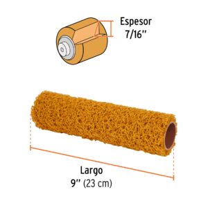 Rodillo para pintar 9 x 7/16' de PVC, acabados texturizados - Imagen 4