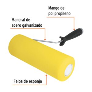 Rodillo para pintar 9 x 3/4' de esponja, superficies rugosas - Imagen 2