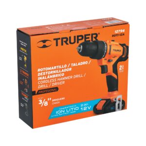 Rotomartillo/destornillador 3/8', 12V, 1 bat 2 Ah, PRO - Imagen 4