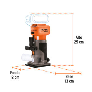 Router (Rebajadora) 1/4', sin accesorios, TRUPER PRO - Imagen 3