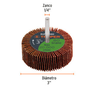 Rueda flap de 3', grano 80, TRUPER - Imagen 2