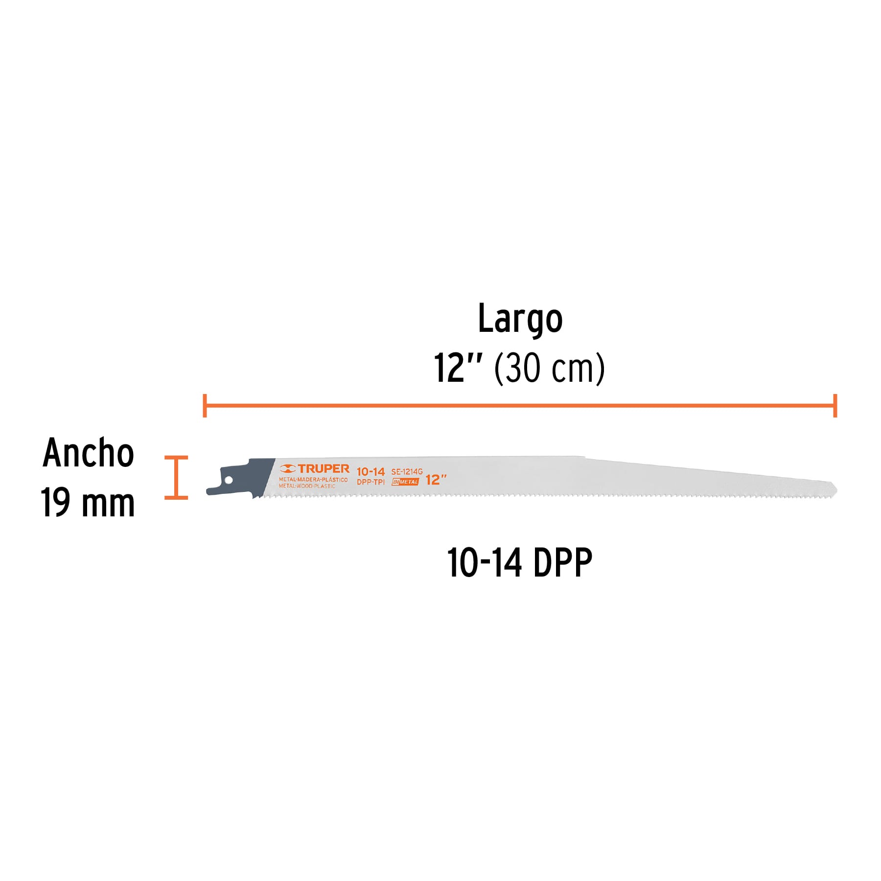 Blíster con 2 seguetas sierra sable 12' 10-14DPP uso general - Imagen 2