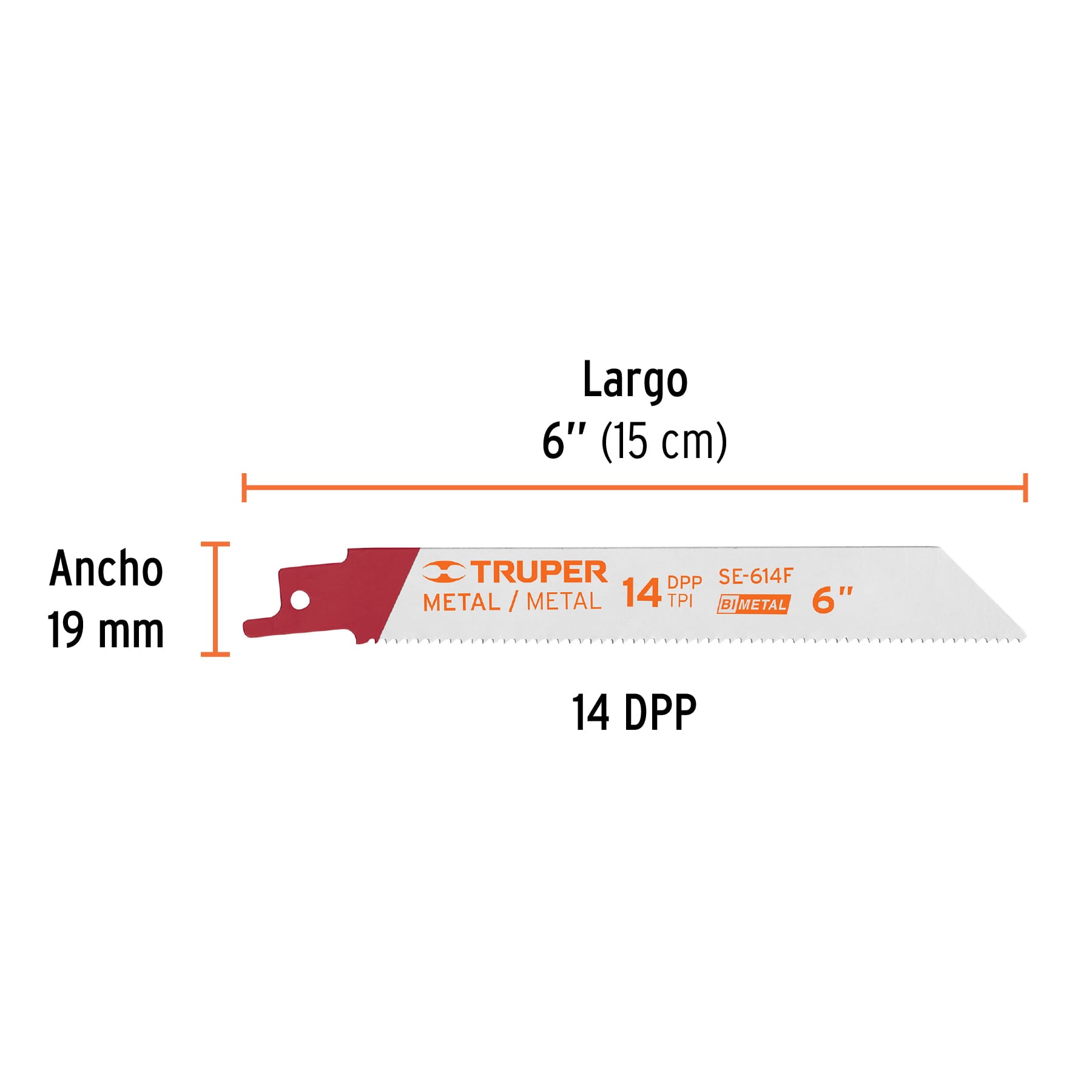 Blíster con 2 seguetas sierra sable 6' 14 DPP para metal - Imagen 2
