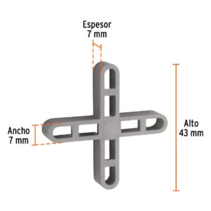 Bolsa con 100 separadores huecos de 7mm para losetas, TRUPER - Imagen 3