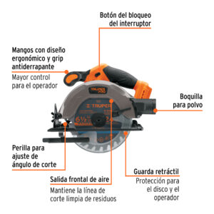 Alternative view of Sierra circular 6-1/2', 20V, sin accesorios, TRUPER PRO