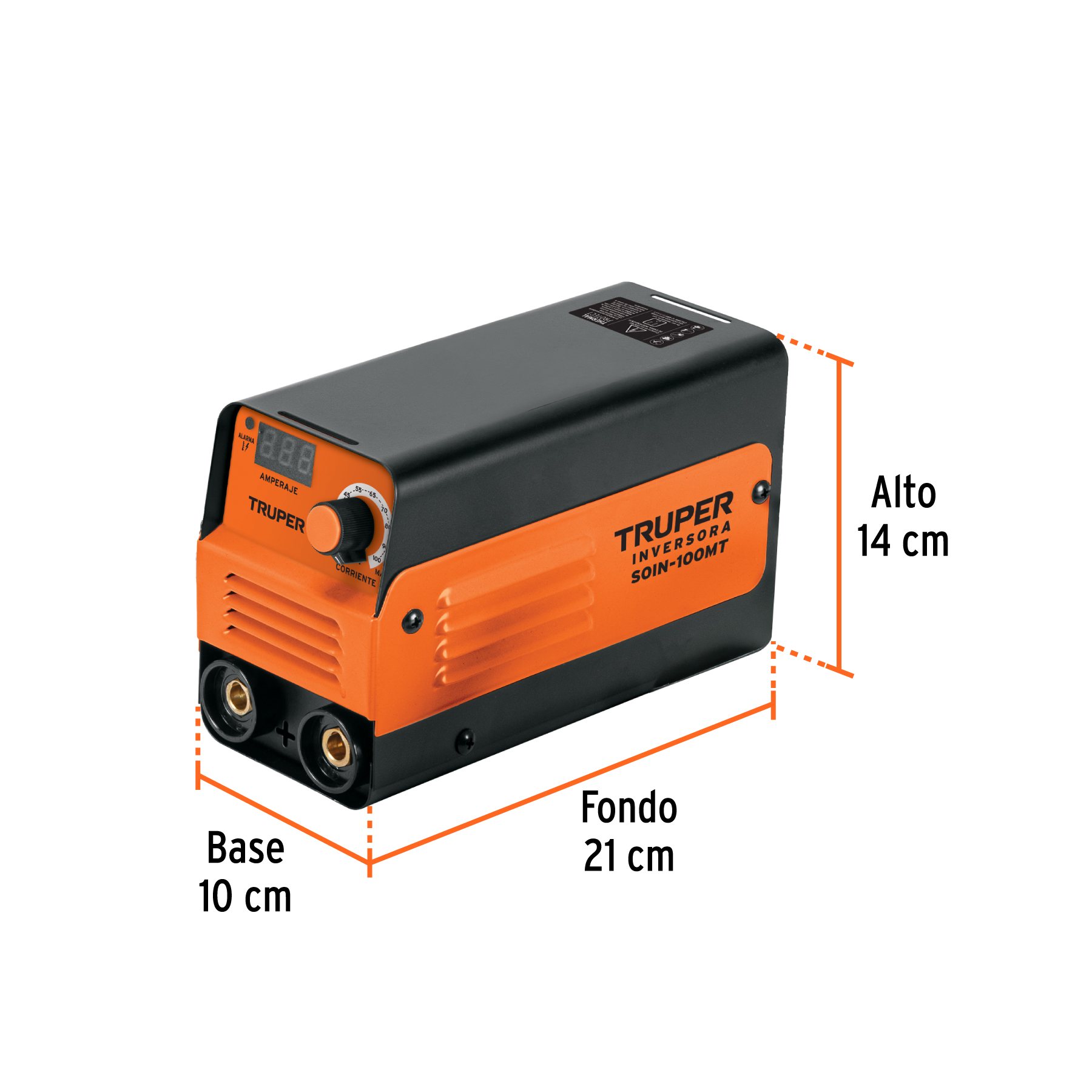 Mini soldadora inversora 100A, 127V, TRUPER - Imagen 3