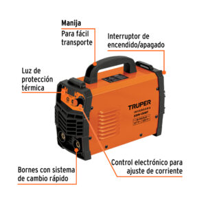 Soldadora inversora 130A, bi-voltaje 127/220V, TRUPER - Imagen 2