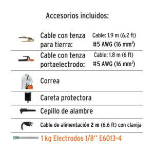 Mini soldadora inversora 130A, 127V, TRUPER EXPERT - Imagen 4