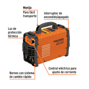 Soldadora inversora 130A, 127V, TRUPER - Imagen 2