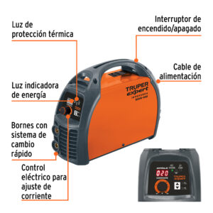 Alternative view of Soldadora inversora 160A, 220V, TRUPER EXPERT