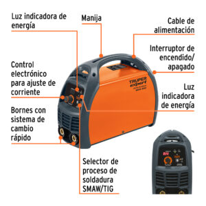Soldadora inversora 200A, 220V, TRUPER EXPERT - Imagen 5