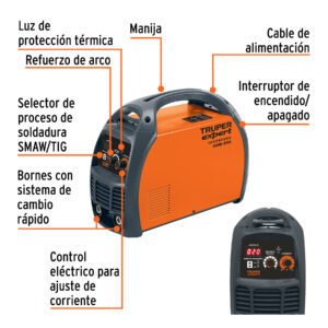 Alternative view of Soldadora inversora 250A, 220V, TRUPER EXPERT