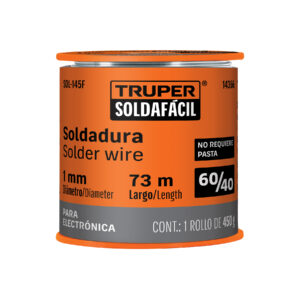Alternative view of Soldadura 60/40 para electrónica, 450 g, TRUPER SOLDAFÁCIL