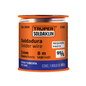 Alternative view of Soldadura 95/5 para tubería de gas, 450 g, TRUPER SOLDAKLIN