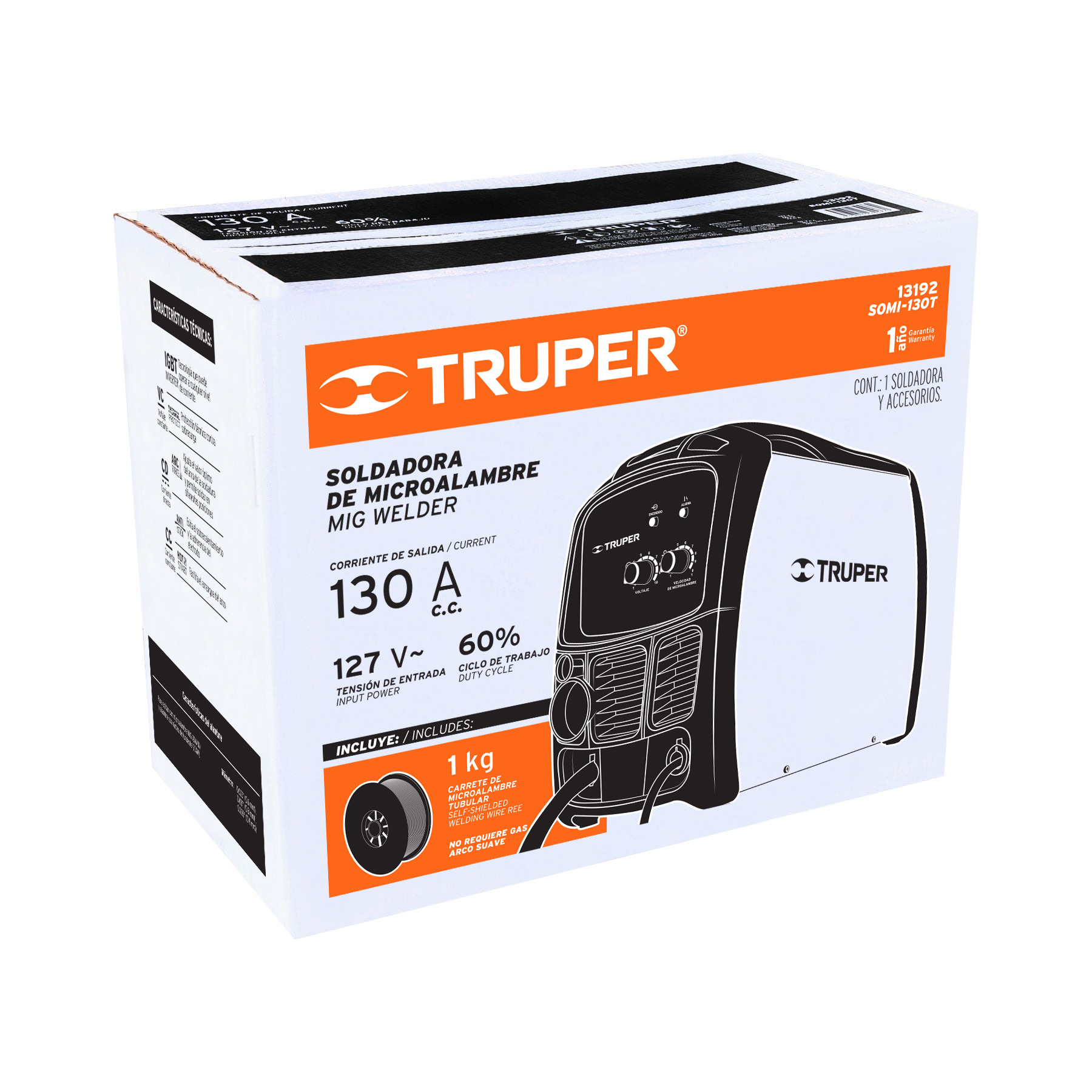 Soldadora para microalambre, 130A, TRUPER - Imagen 7