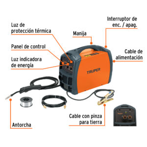 Soldadora para microalambre, 130A, TRUPER - Imagen 3
