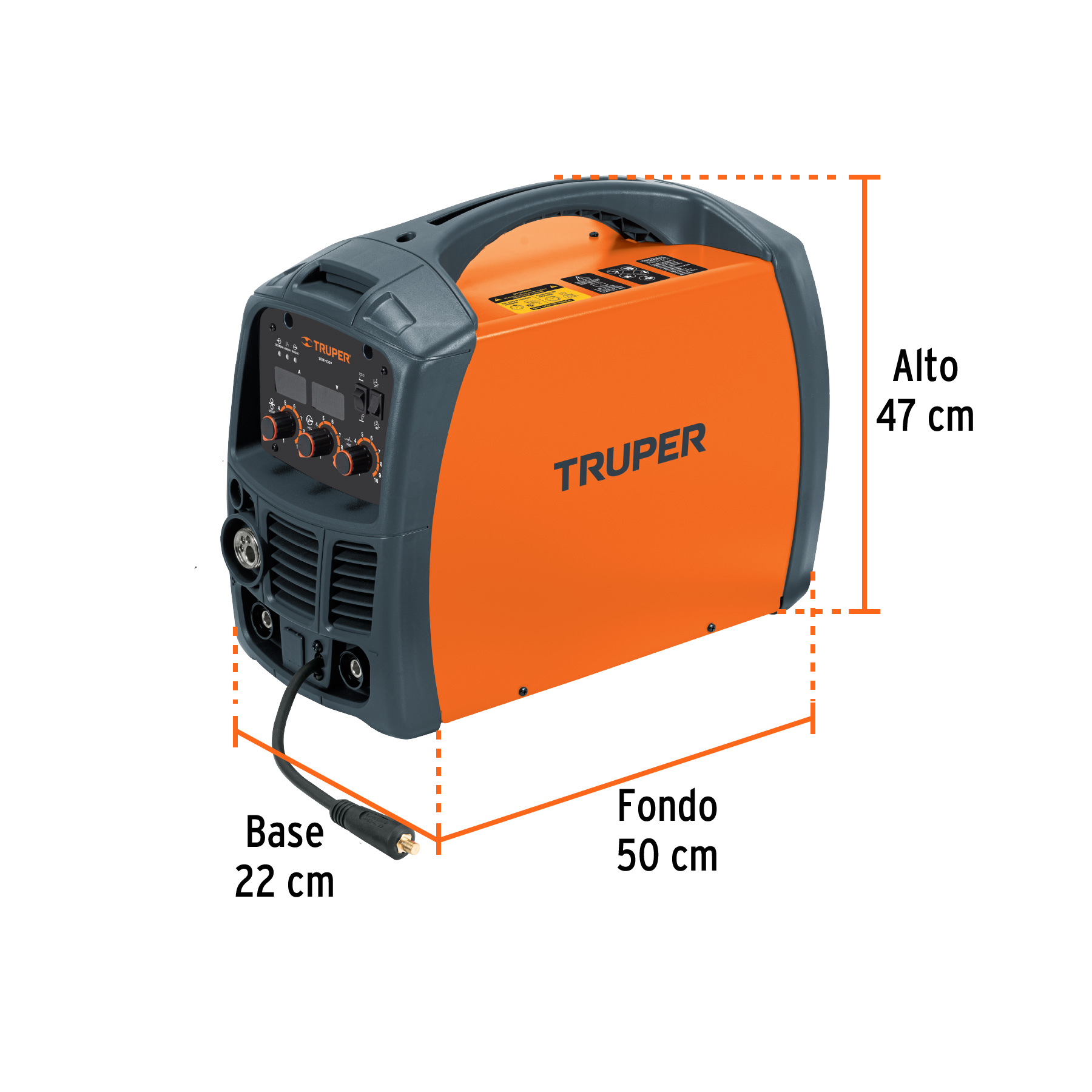 Soldadora para microalambre y electrodo, 130A, TRUPER - Imagen 5