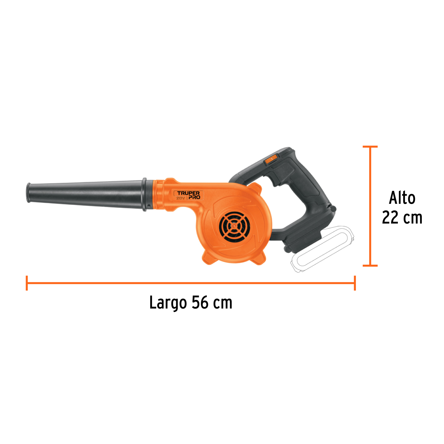 Sopladora para taller, 20V, sin accesorios, TRUPER PRO - Imagen 3