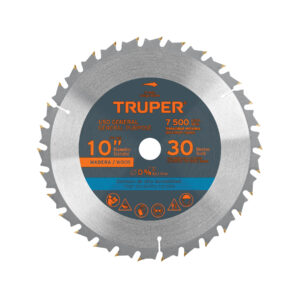 Disco sierra 10' para madera, 30 dientes centro 5/8', TRUPER
