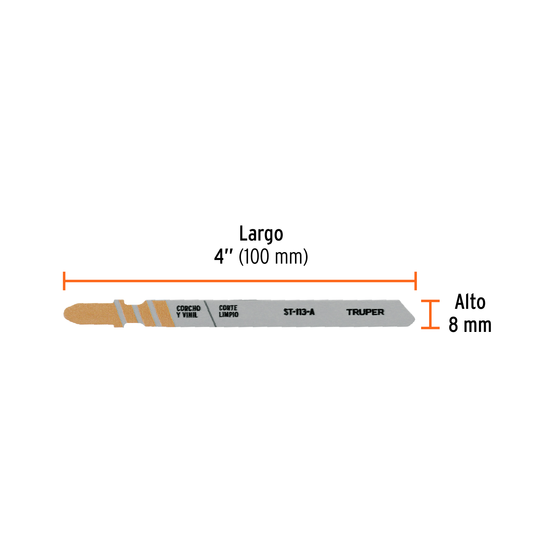 Blíster 5 seguetas T, cuchilla HCS, para material suave - Imagen 2