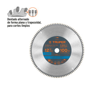 Disco sierra 12' para aluminio, 100 dientes centro 1' - Imagen 3