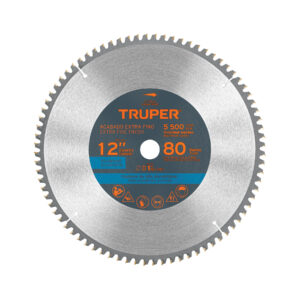 Disco sierra 12' para aluminio, 80 dientes centro 1', TRUPER