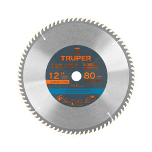 Disco sierra 12' para madera, 80 dientes centro 1', TRUPER