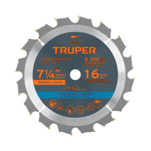 Disco sierra 7- 1/4' para madera, 16 dientes centro 5/8'