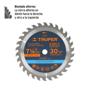Alternative view of Disco sierra 7- 1/4' para madera, 30 dientes centro 5/8'