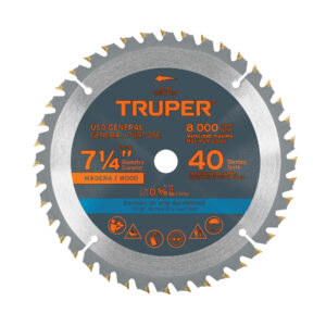 Disco sierra 7- 1/4' para madera, 40 dientes centro 5/8'