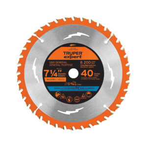 Disco sierra 7-1/4' p/madera, 40 dientes centro 5/8', EXPERT