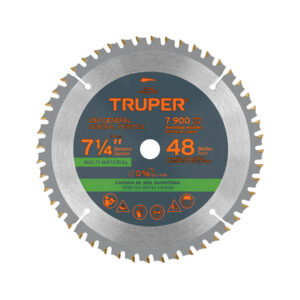 Disco sierra 7-1/4' multimaterial, 48 dientes centro 5/8'