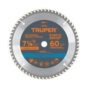 Disco sierra 7- 1/4' para madera, 60 dientes centro 5/8'
