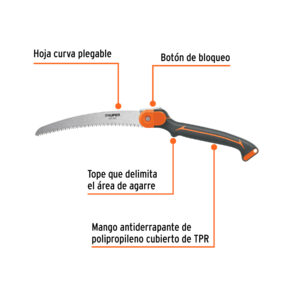 Alternative view of Serrucho plegable 10' hoja curva 5 DPP mango plástico,TRUPER