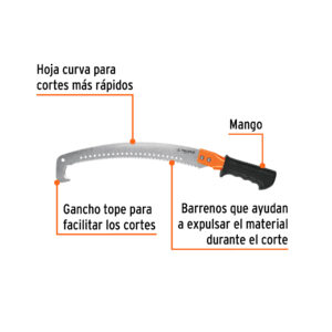 Alternative view of Serrucho de poda 14' c/gancho,curvo,5 DPP,mango Comfort Grip