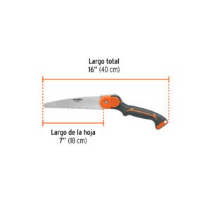 Serrucho plegable 7' hoja recta 11 DPP mango plástico,TRUPER - Imagen 3