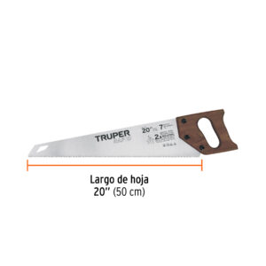 Serrucho Rapid 20', 7 DPP, mango de madera, TRUPER - Imagen 3