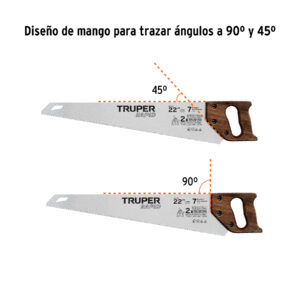 Serrucho Rapid 22', 7 DPP, mango de madera, TRUPER - Imagen 4