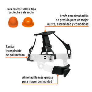 Alternative view of Suspensión para cascos, ajuste por matraca, TRUPER