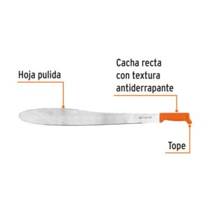 Alternative view of Machete Caguayano 24' cacha naranja inyectada, TRUPER