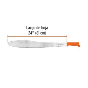 Machete Caguayano 24' cacha naranja inyectada, TRUPER - Imagen 3